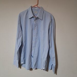 J.Crew Shirtings 2-ply Cotton Mens button down shirt stripe Long Sleeve size XL.